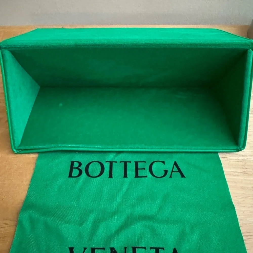 Bottega Veneta Brown Rectangular Sunglasses
